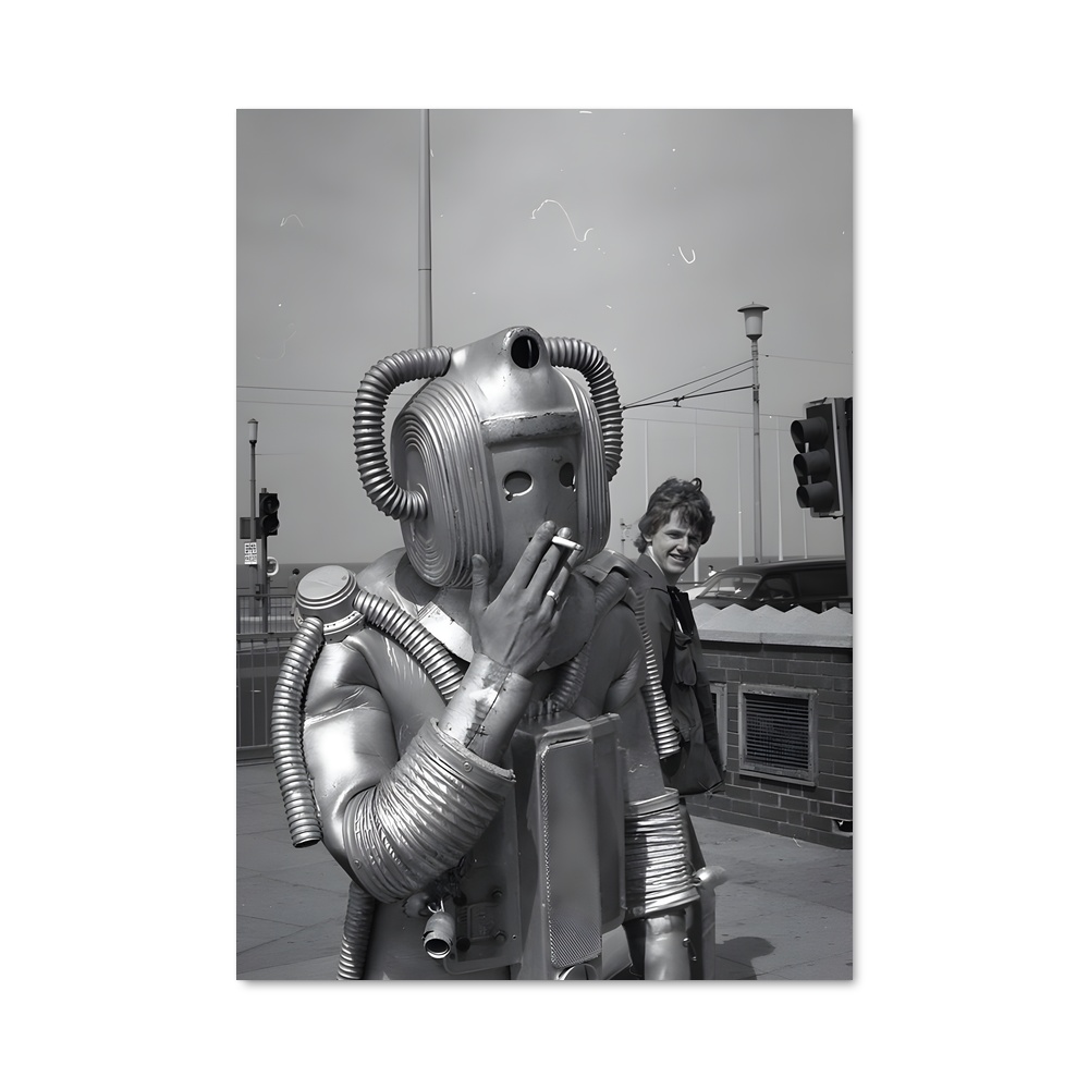 Poster Fumée Futuriste – affiche Espace rétro